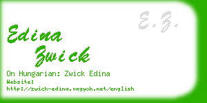 edina zwick business card